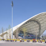 Feldhockeystadion mit freitragendem Membrandach in Hangzhou