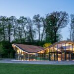 Hybrid-Flachs Pavillon auf der Landesgartenschau in Wangen