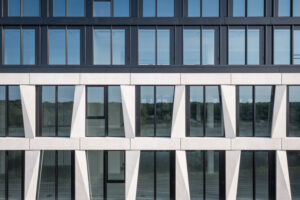 Fassade am MARK München mit dreidimensionalen Glasfaserbeton-Elementen