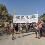 Protestierende gegen Über-Tourismus in Griechenland