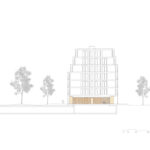 Schnittzeichnung Wohngebäude »The Line« von Orange Architects in Amsterdam