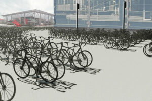 Fahrräder mit innovativem Beton-Ständer