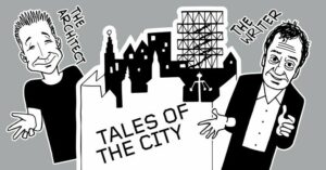 Key-visual zur Ausstellung »Tales of the City« im Aedes Architekturforum