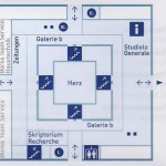 Grundriss EG: Eingangsbereich, Informationsfläche und Verteilerstation.