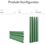 Grüne Keramikfassaden-Elemente