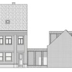 Zeichnung Ansicht Scheunenhaus von Objekt Architecten
