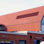 Glasfaserbeton in der Farbe von Dachziegeln