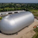 Luftsschiffhangar in Mühlheim mit recyclingfähiger Aluminiumfassade von Kalzip