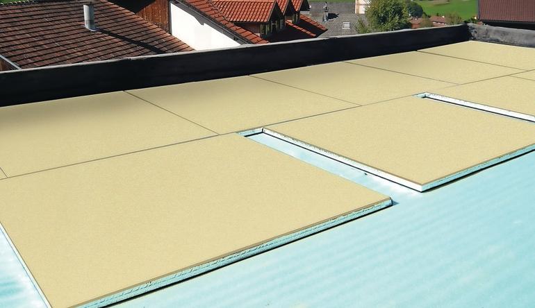 Dämmplatten auf einem Flachdach. Bild: Porextherm Dämmstoffe GmbH