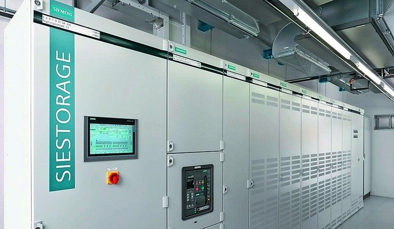 Energiespeichersystem von Siemens. Bild: Siemens