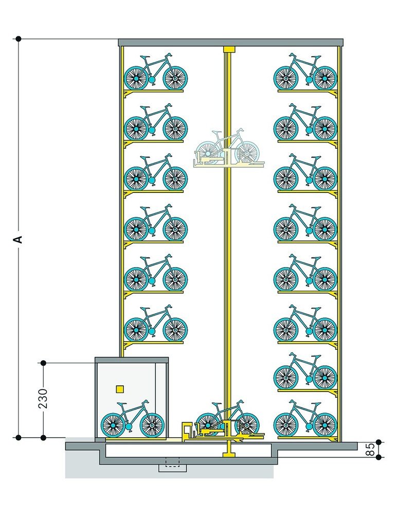 Fahrradparksystem für sicheres und komfortables Abstellen