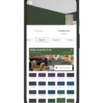 Smartphone mit Farbdesigner AR App von Brillux