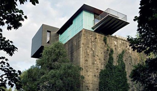 Penthouse auf Bunker – gelungene Verbindung zwischen historischem Bestand und zeitgenössischer Architektur.