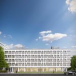 Bauen im Bestand: saniertes Bürogebäude im Arabellapark in München