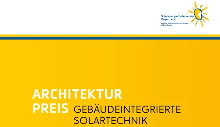 Architekturpreis Gebäudeintegrierte Solartechnik 2022