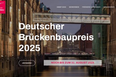 Deutscher Brückenbaupreis 2025 ausgelobt