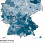 Bauüberhang 2021 in den kreisfreien Städten und Landkreisen