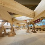 Holzkonstruktion am Flughafen Oslo