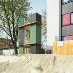 Fassade-Mock-up für ein Studierendenwohnheim in Holzbauweise