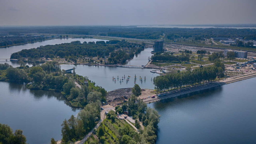 Polderlandschaft bei Almere als Ausgangspunkt für die Floriade Expo 2022