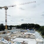 Baustelle in Norderstedt: Hier sollen 71 klimaschonende Sozialwohnungen in Holzskelettbauweise auf Geopolymerbeton entstehen