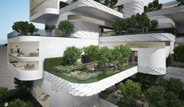 Vertikaler Garten: Der Eco-City-Garten, zu sehen auf der Chelsea Flower Show 2018, soll zur Verringerung der Luftverschmutzung in den Städten beitragen. Bild: LG