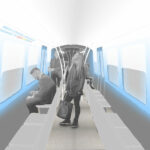 Modernes Lichtdesign: Aktivierendes Licht in der U-Bahn am Morgen
