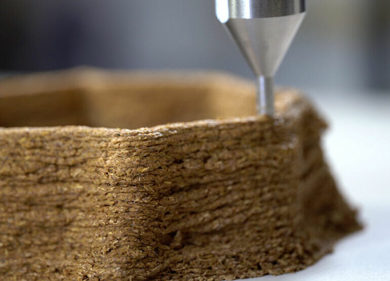 Schallabsorber drucken im 3D-Druck mit biobasierter Paste aus Pilzen