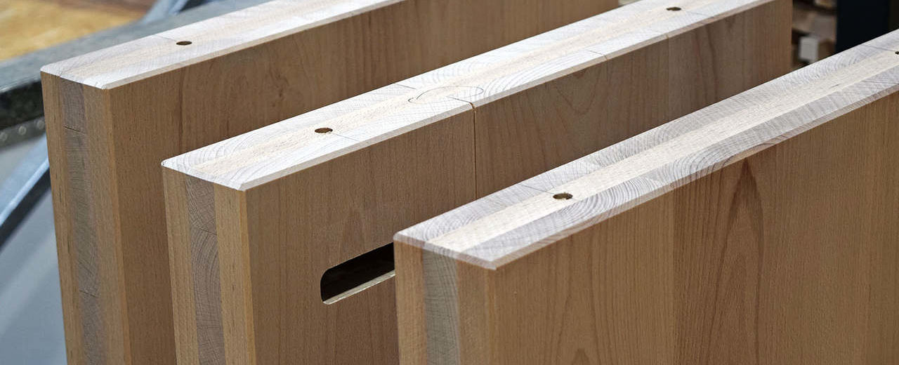 Brettsperrholz-Elemente aus Buchenholz