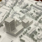 Architekturmodell zum Siegerentwurf zum IBA'27-Projekt Gelände Postareal in Böblingen