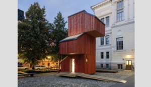 Modulares Bauen: Kokoon ist ein modulares Gebäudesystem für temporäres Wohnen in der Stadt und einer der Gewinner des Open Source Wood-Preises. Bild: Aalto University Wood Program / Tuomas Uusheimo