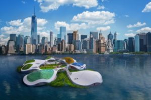 Schwimmendes Biotop vor Manhattan von 3deluxe