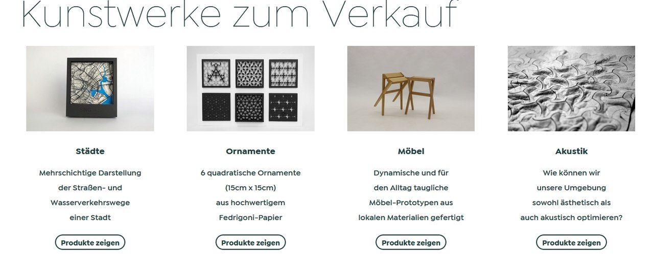 Webshop der TU Graz für Kunst- und Designobjekte