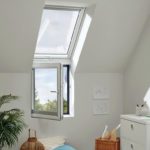 Doppelteiliges Dachfenster Innenansicht, Velux