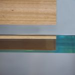 Holz in Glas: Eukalyptus ist ein relativ hartes Holz und daher für die Lamination grundsätzlich gut geeignet. Bild: Steel Encounters Inc, Salt Lake City, US