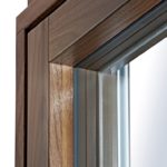 Aluminium-Holz-Fenster mit flächenbündigem Design