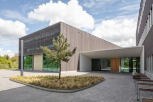 Neuer Hybrid-Holzbau für Forschungsgebäude. Bild: Jörg Hempel