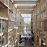 Das neue Holz-Hybrid-Gebäude »i8« von C.F. Møller Architects auf dem Münchner iCampus im Werksviertel
