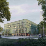 Das neue Holz-Hybrid-Gebäude »i8« von C.F. Møller Architects auf dem Münchner iCampus im Werksviertel