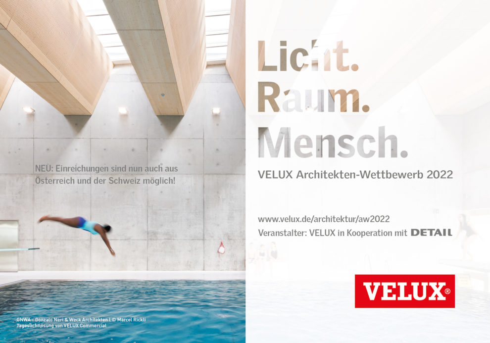 Key-visual zum Velux-Architekten-Wettbewerb 2022 rund ums Thema Tageslicht
